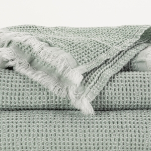 waffle handdoek 210 aqua