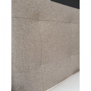 Hoofdbord+bedkader+inlegboxen beige