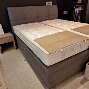 Boxspring met opbergruimte grijs