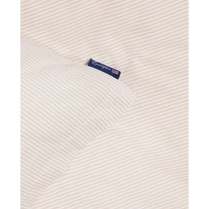 Donsovertrek stripe beige/white